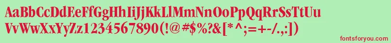 Garrymondriancond6Boldsh Font – Red Fonts on Green Background