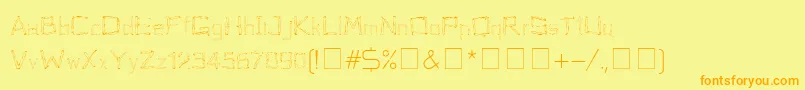 Woodenhead Font – Orange Fonts on Yellow Background