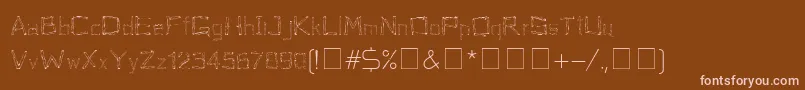 Woodenhead Font – Pink Fonts on Brown Background