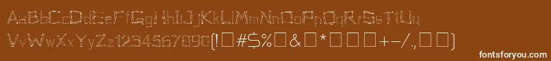 Fonte Woodenhead – fontes brancas em um fundo marrom