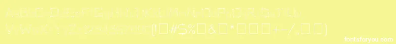 Woodenhead Font – White Fonts on Yellow Background