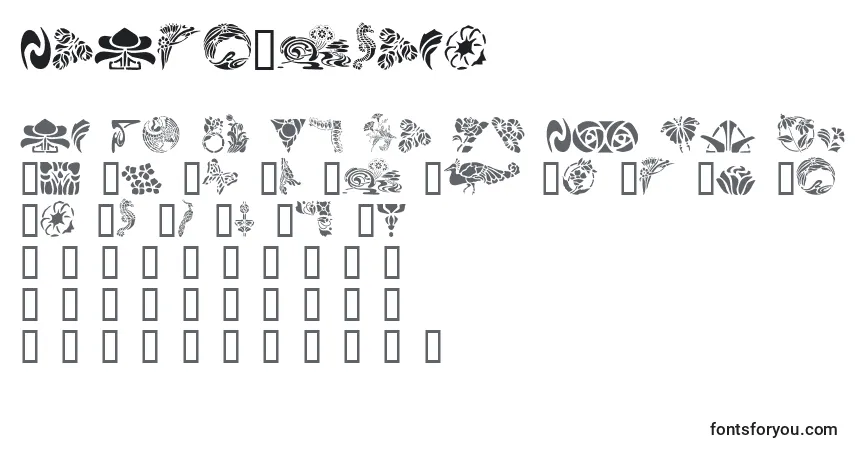 Schriftart GeArtNoveau – Alphabet, Zahlen, spezielle Symbole