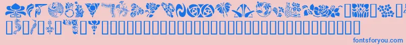 GeArtNoveau Font – Blue Fonts on Pink Background