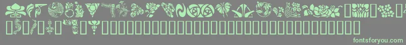 GeArtNoveau Font – Green Fonts on Gray Background