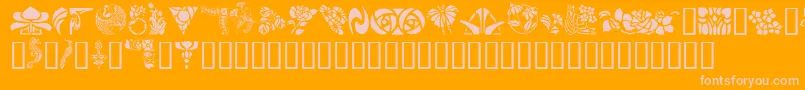 GeArtNoveau Font – Pink Fonts on Orange Background