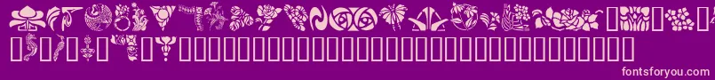 GeArtNoveau Font – Pink Fonts on Purple Background