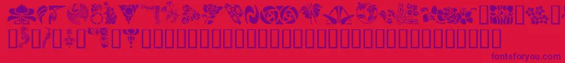 GeArtNoveau Font – Purple Fonts on Red Background