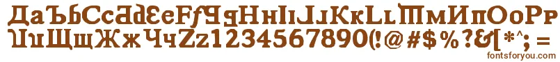 KremlinComrade-fontti – ruskeat fontit valkoisella taustalla