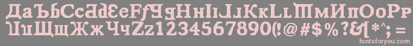 KremlinComrade Font – Pink Fonts on Gray Background