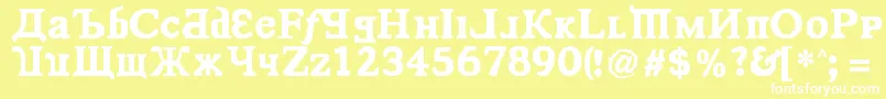 KremlinComrade Font – White Fonts on Yellow Background