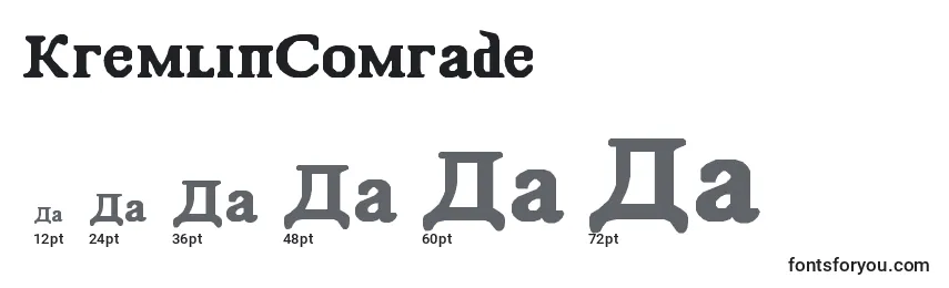 Размеры шрифта KremlinComrade