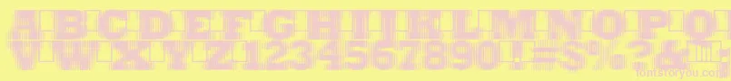 Extrablur Font – Pink Fonts on Yellow Background