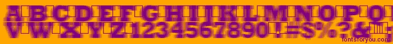 Extrablur Font – Purple Fonts on Orange Background