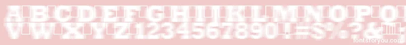 Extrablur Font – White Fonts on Pink Background