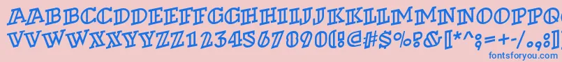 ADexterotlspup Font – Blue Fonts on Pink Background