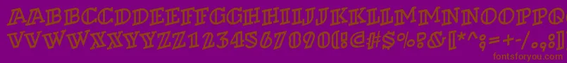 ADexterotlspup Font – Brown Fonts on Purple Background