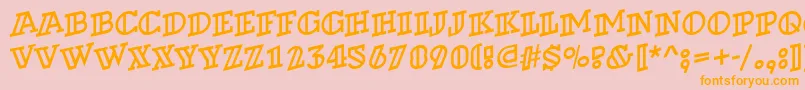 ADexterotlspup Font – Orange Fonts on Pink Background