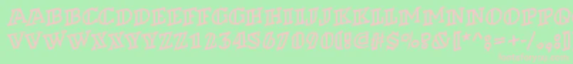 ADexterotlspup Font – Pink Fonts on Green Background