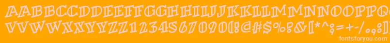 ADexterotlspup Font – Pink Fonts on Orange Background