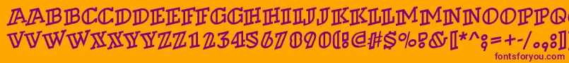 ADexterotlspup Font – Purple Fonts on Orange Background