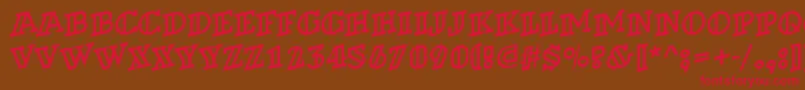 More about ADexterotlspup Font ADexterotlspup Font – Red Fonts on Brown Background