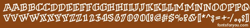 ADexterotlspup Font – White Fonts on Brown Background