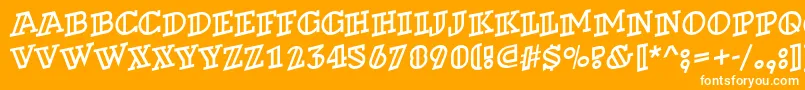 ADexterotlspup Font – White Fonts on Orange Background
