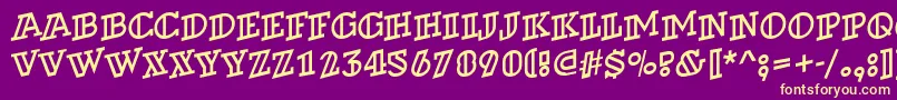 ADexterotlspup Font – Yellow Fonts on Purple Background