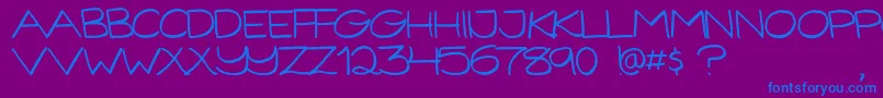 GorillaComix Font – Blue Fonts on Purple Background
