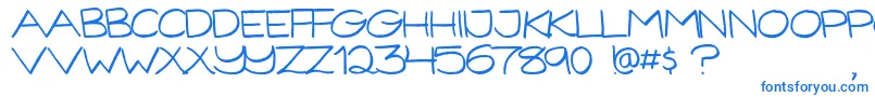 Шрифт GorillaComix – синие шрифты