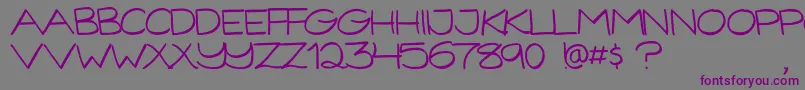 GorillaComix Font – Purple Fonts on Gray Background