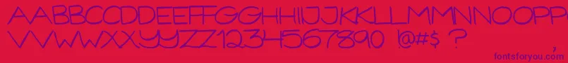 GorillaComix Font – Purple Fonts on Red Background