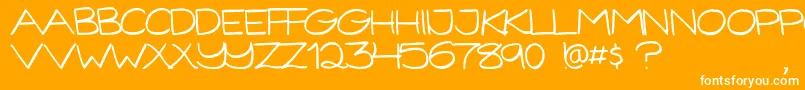 GorillaComix Font – White Fonts on Orange Background