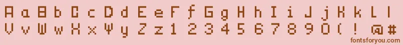 Technicality Font – Brown Fonts on Pink Background