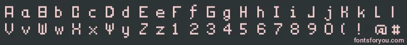 Technicality Font – Pink Fonts on Black Background