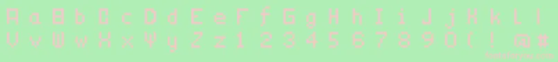 Technicality Font – Pink Fonts on Green Background