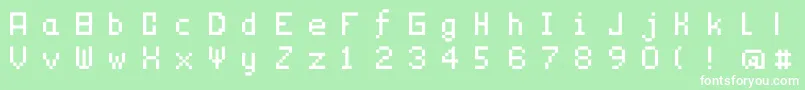 Technicality Font – White Fonts on Green Background