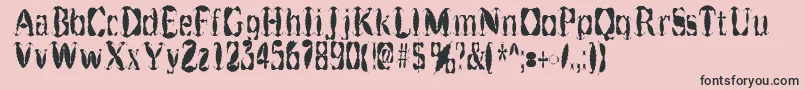 Getburnt Font – Black Fonts on Pink Background