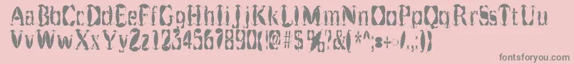 Getburnt Font – Gray Fonts on Pink Background
