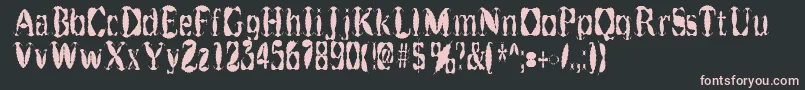 Getburnt Font – Pink Fonts on Black Background
