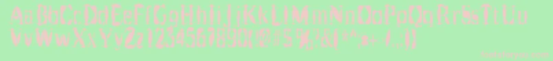 Getburnt Font – Pink Fonts on Green Background