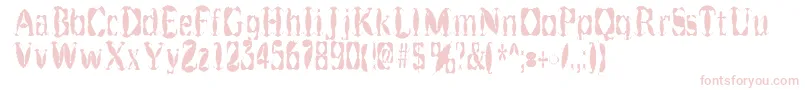 Getburnt Font – Pink Fonts on White Background