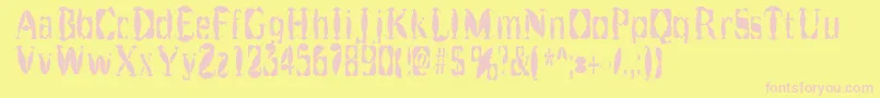 Getburnt Font – Pink Fonts on Yellow Background