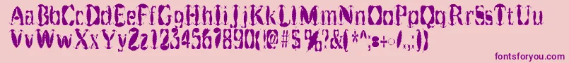 Getburnt Font – Purple Fonts on Pink Background