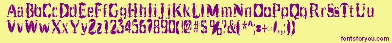 More about Getburnt Font Getburnt Font – Purple Fonts on Yellow Background