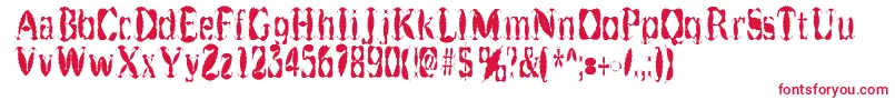Getburnt Font – Red Fonts on White Background