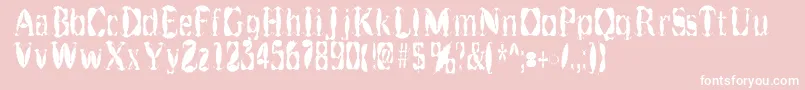 Getburnt Font – White Fonts on Pink Background