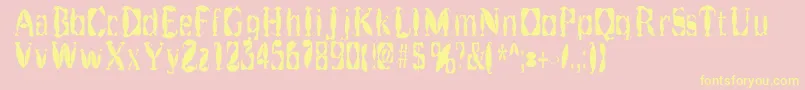 Getburnt Font – Yellow Fonts on Pink Background