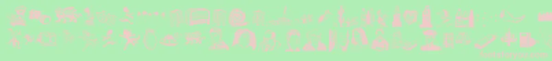 CordelDeMangai Font – Pink Fonts on Green Background