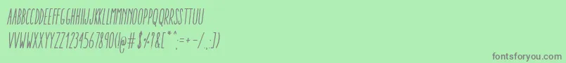 En savoir plus sur la police AracneUltraCondensedRegularItalic Police AracneUltraCondensedRegularItalic – polices grises sur fond vert